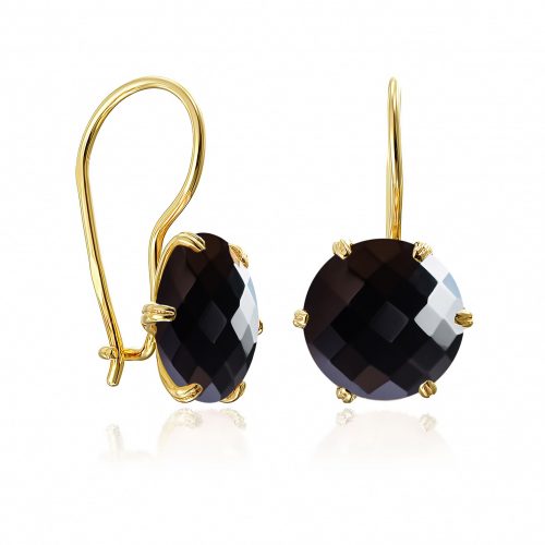 Cercei aur damă cu onix negru, 14 kt, C S11C.1