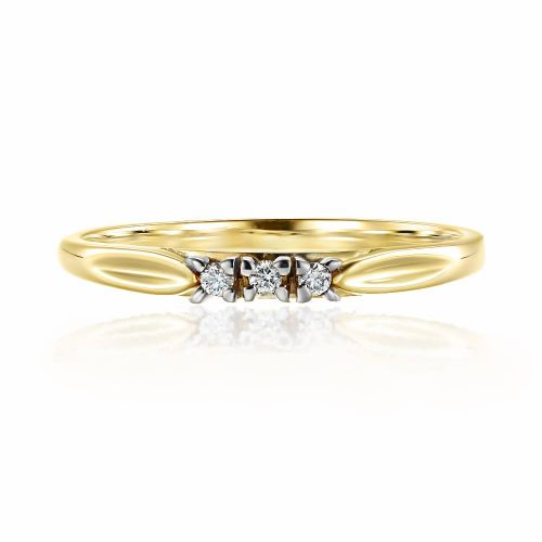 Inel de logodnă din aur 14 kt cu diamante I 069L