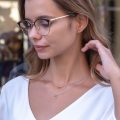 Cercei cu diamante, aur 18 kt, C 032L