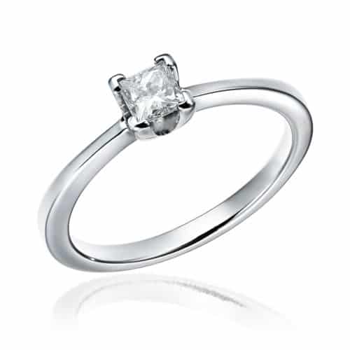 Inel de logodnă aur 18 kt cu diamant I 121L