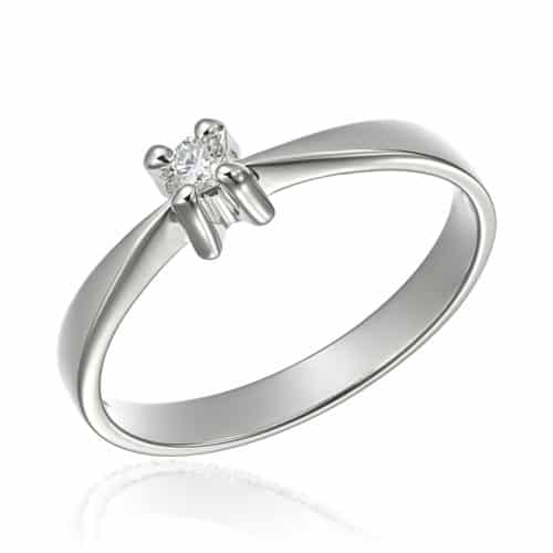 Inel de logodnă aur 18 kt cu diamant I 075L