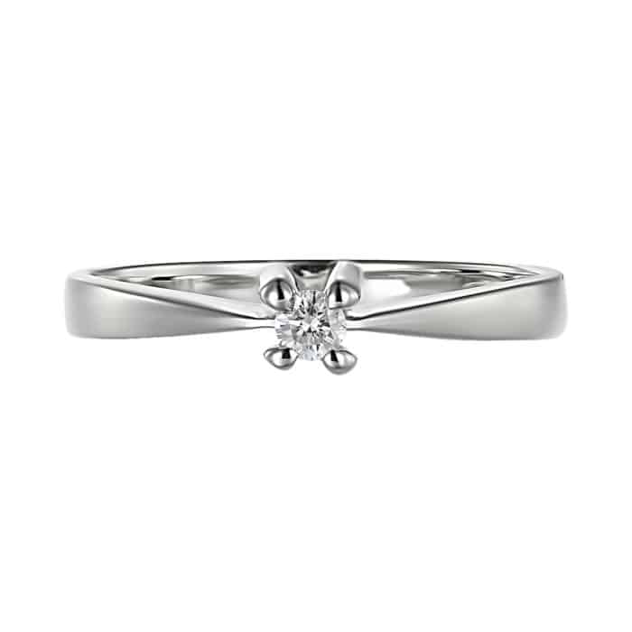 Inel de logodnă aur 18 kt cu diamant I 075L