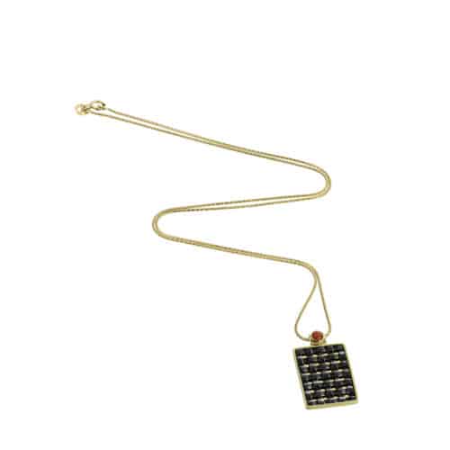 Colier aur 18 kt, tantal și coral TAU 127
