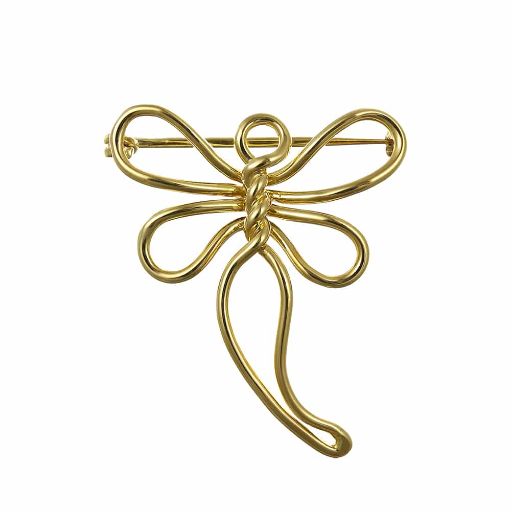 Broșă 03C, libelulă, 14 kt