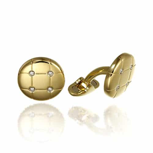Butoni aur 18 kt cu diamante GL.3396, colecția Gianni Lazzaro