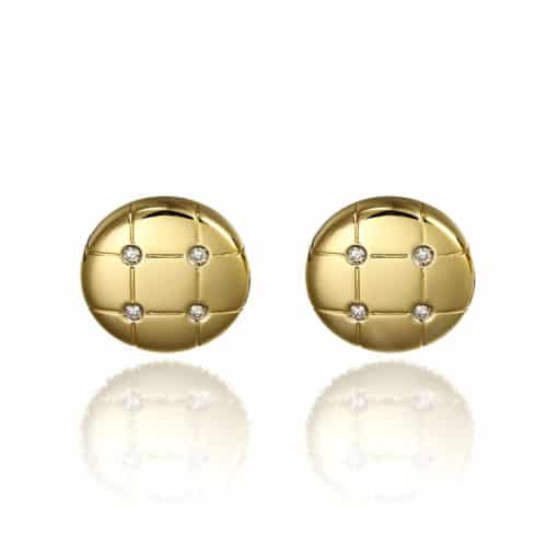 Butoni aur 18 kt cu diamante GL.3396, colecția Gianni Lazzaro