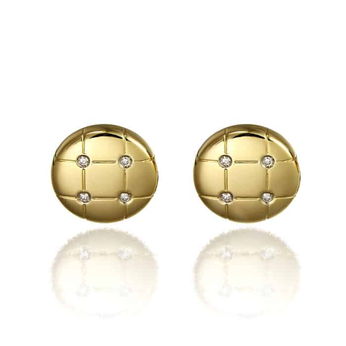 Butoni aur 18 kt cu diamante GL.3396, colecția Gianni Lazzaro