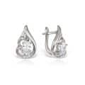 Cercei de damă din aur 14 kt cu zirconii diverse culori C 282S
