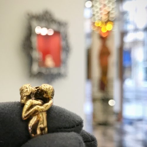 Inel de logodnă sculptural din aur 14 kt I 11C