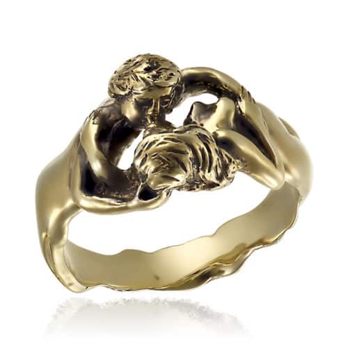 Inel de logodnă sculptural din aur 14 kt I 11C