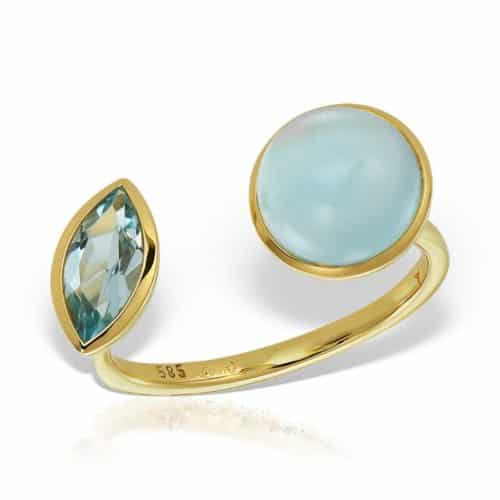 Inel aur galben 14 kt cu topaze BB.593779.4