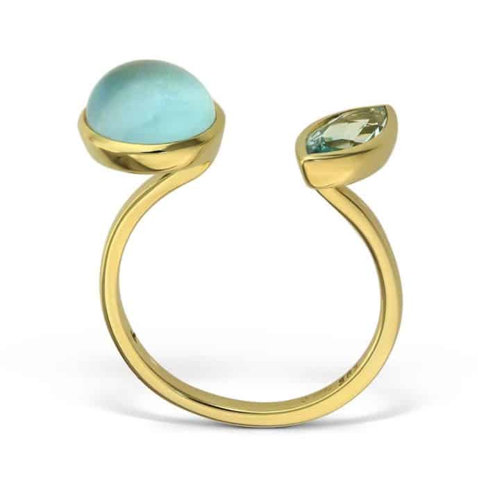 Inel aur galben 14 kt cu topaze BB.593779.4