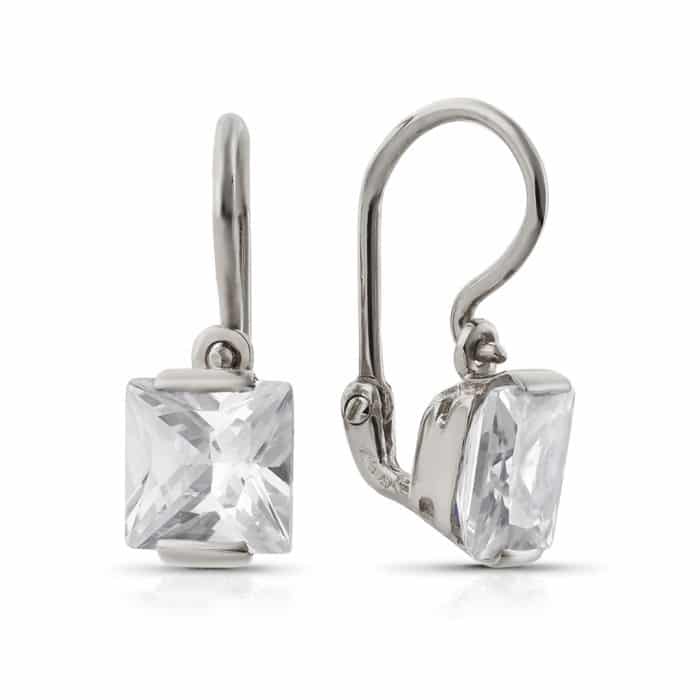 Cercei aur copii, 14 kt, zirconii diverse culori, C 257S