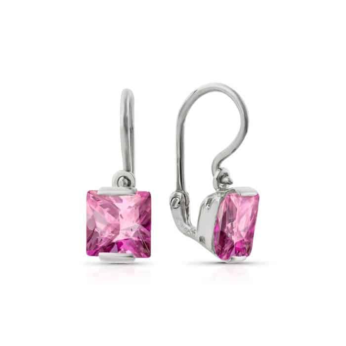 Cercei aur copii, 14 kt, zirconii diverse culori, C 257S