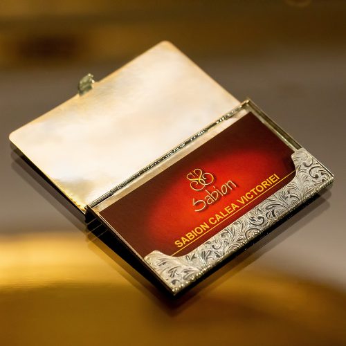 Portcard cizelat din argint AR.2192