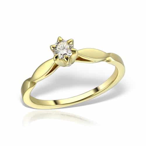 Inel de logodnă din aur 18 kt cu diamant I 130L