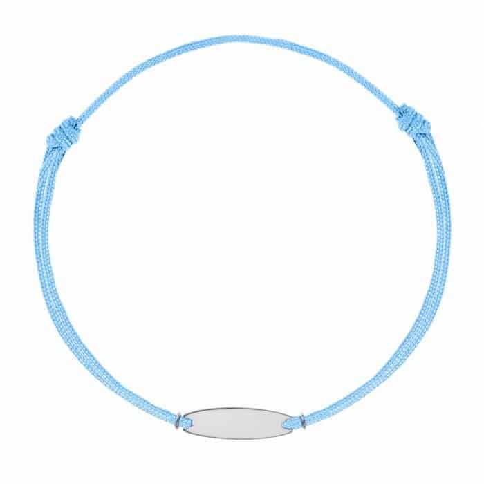 Brăţară șnur aur 14 kt cu plăcuță personalizabilă, șnur diverse culori