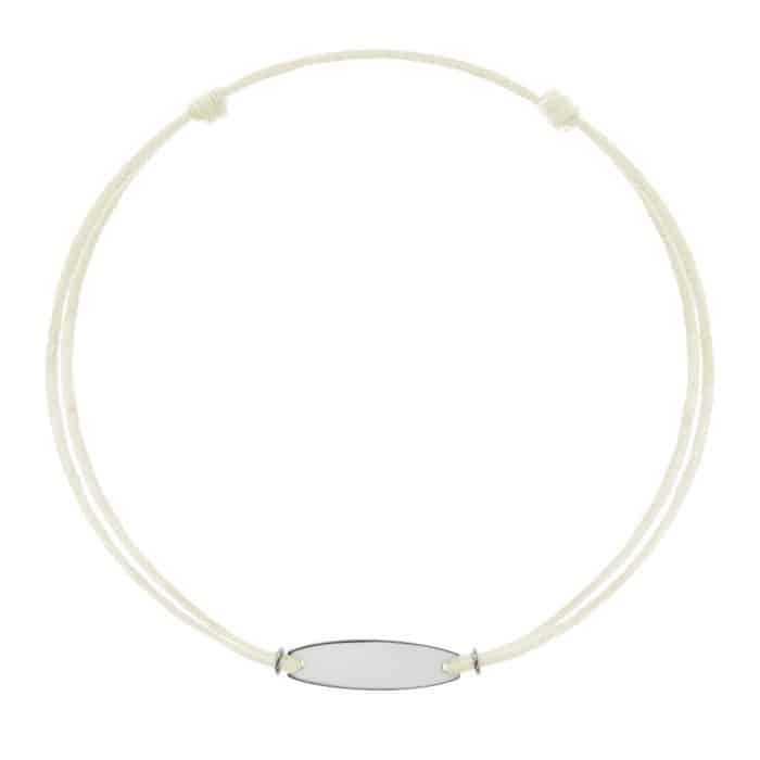 Brăţară șnur aur 14 kt cu plăcuță personalizabilă, șnur diverse culori