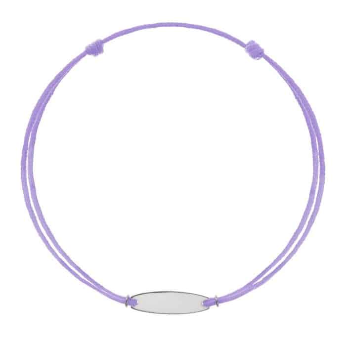 Brăţară șnur aur 14 kt cu plăcuță personalizabilă, șnur diverse culori
