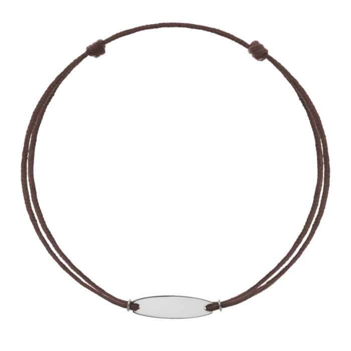 Brăţară șnur aur 14 kt cu plăcuță personalizabilă, șnur diverse culori