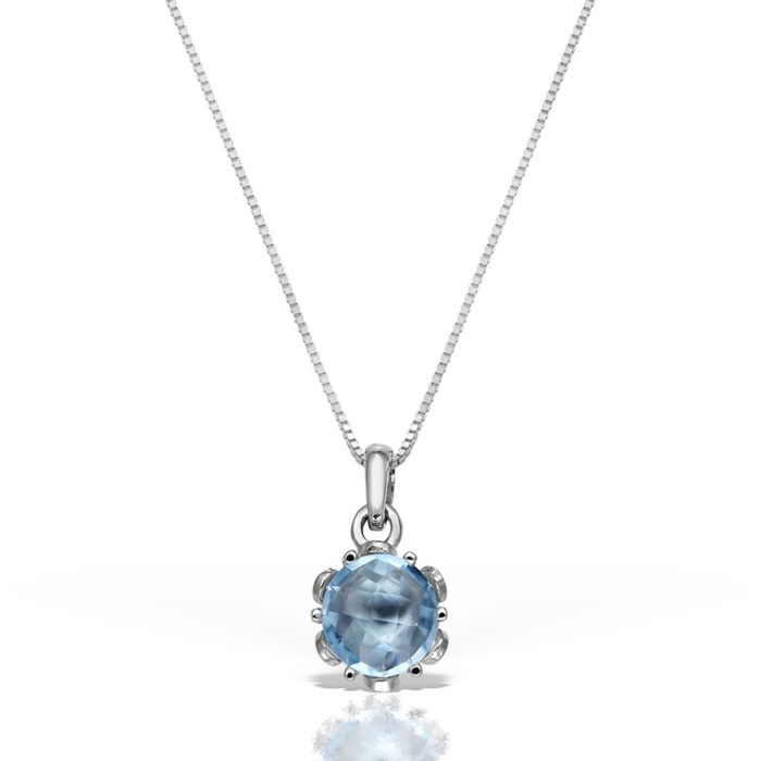 Pandant P S21C.1, aur 14 kt, topaz fațetat