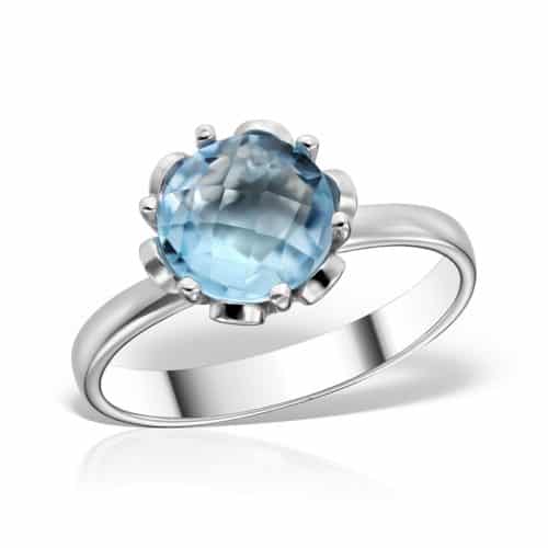 Inel aur 14 kt cu topaz I S21C.1