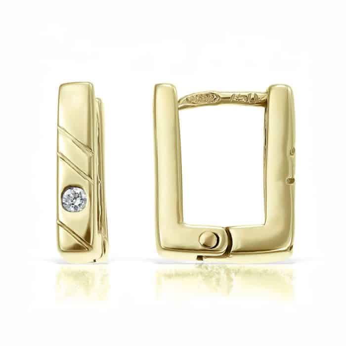 Cercei aur copii, 14 kt, zirconii diverse culori, C 284S