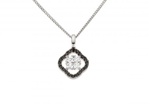 Pandant BB.233569, aur alb, 14 kt, diamante