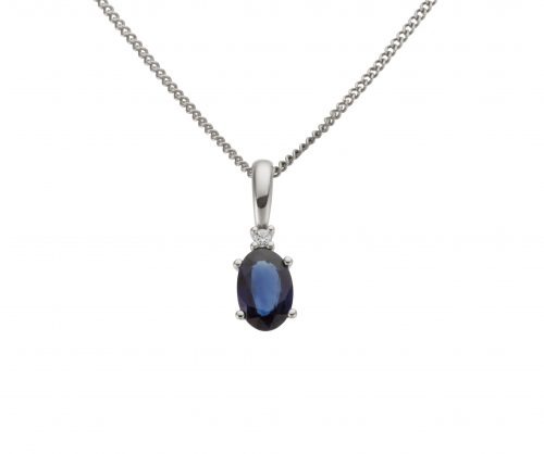 Pandant BB.320485, aur 14 kt, diamant și safir