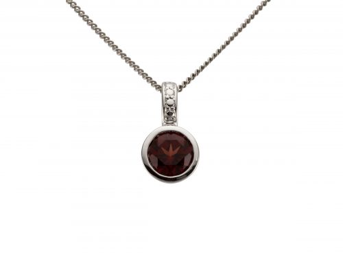 Pandant BB.320741, aur 14 kt, granat natural