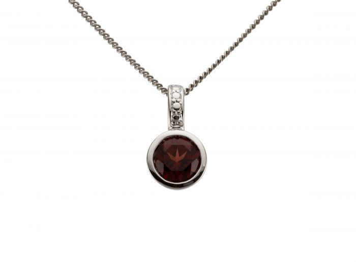 Pandant BB.320741, aur 14 kt, granat natural