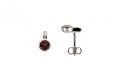 Cercei aur alb cu granate, 14 kt, BB.350657