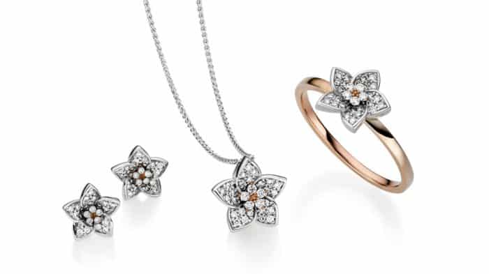 Inel aur rose 14 kt cu diamante BB.537055