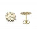 Cercei cu diamante, aur galben, 14 kt, BB.737332