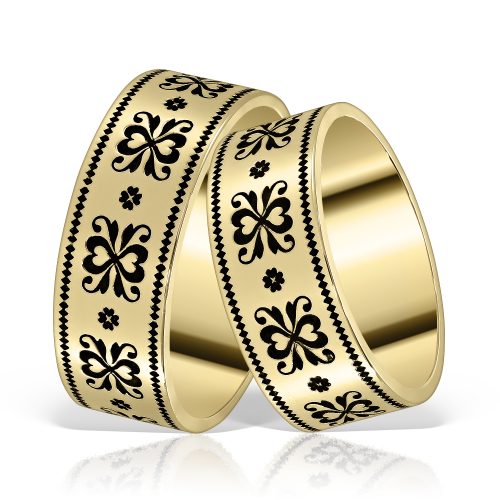 Verighete tradițional spirituale Inima, COD 1/2, aur 14 kt, colecția Festin