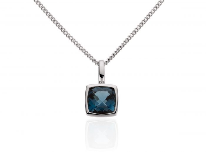 Pandant BB.320742, aur alb 14 kt, london blue topaz