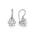 Cercei aur copii, 14 kt, zirconii diverse culori, model floral, C 363S