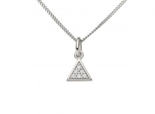 Pandant BB.310419, aur alb 14 kt, diamante
