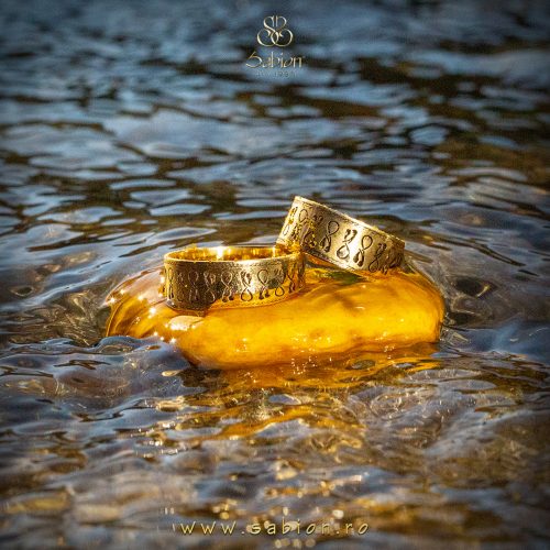 Verighete tradițional spirituale Împreunare, COD 5/7, aur 14 kt, colecția Facerea