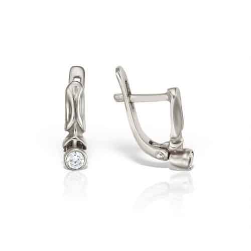 Cercei aur copii, 14 kt, zirconii diverse culori, C 222S