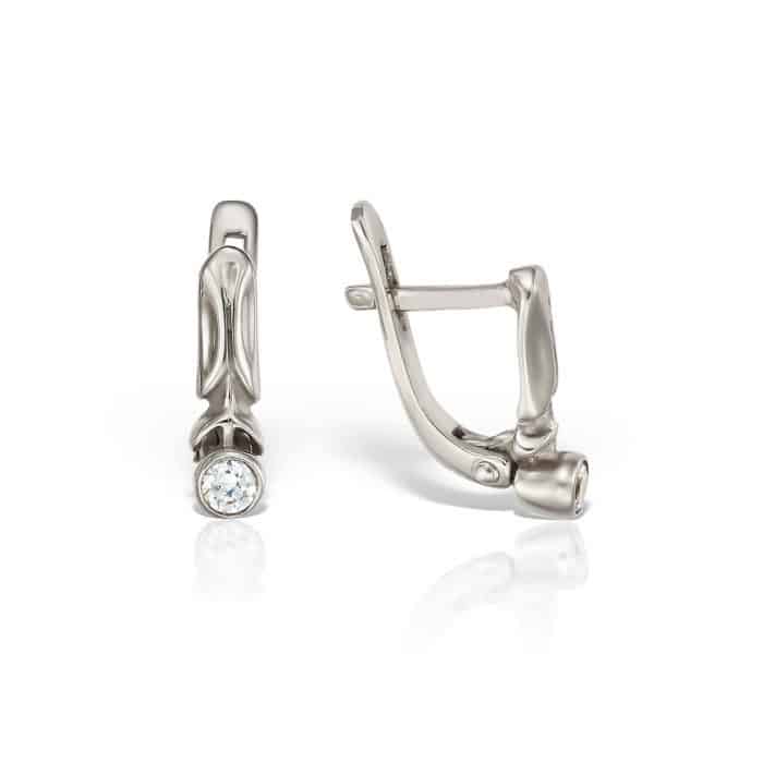 Cercei aur copii, 14 kt, zirconii diverse culori, C 222S
