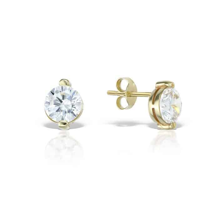 Cercei aur damă, 14 kt, zirconii diverse culori, C 263S