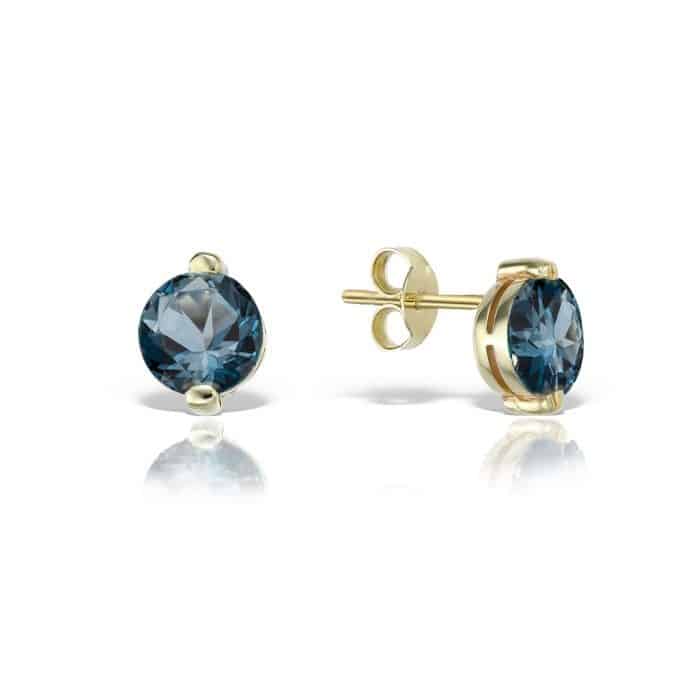 Cercei aur damă, 14 kt, zirconii diverse culori, C 263S