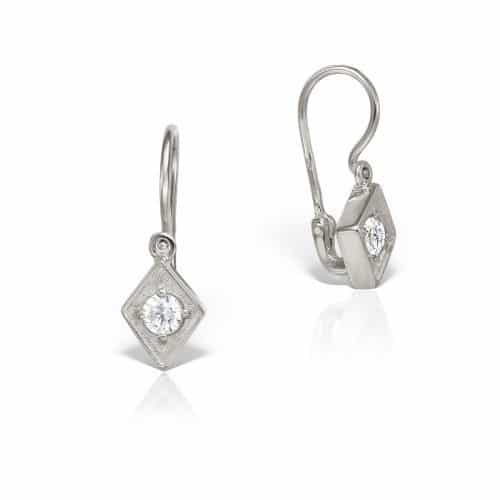 Cercei aur copii, 14 kt, zirconii diverse culori, C 364S
