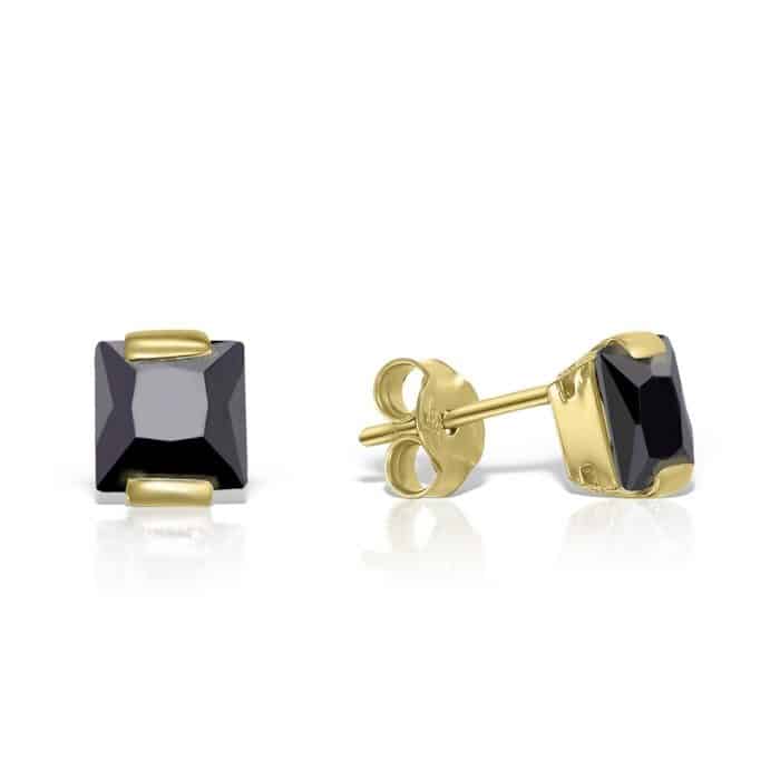 Cercei aur damă, 14 kt, zirconii diverse culori, C 111S