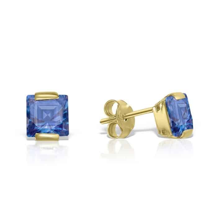Cercei aur damă, 14 kt, zirconii diverse culori, C 111S