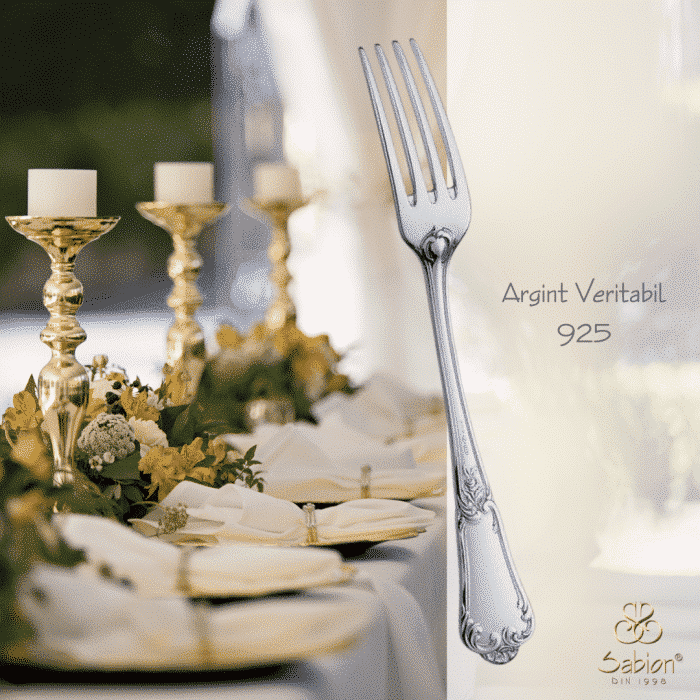 Set tacâmuri din argint 925%, Sterling Silver, stil Impero / Floreale