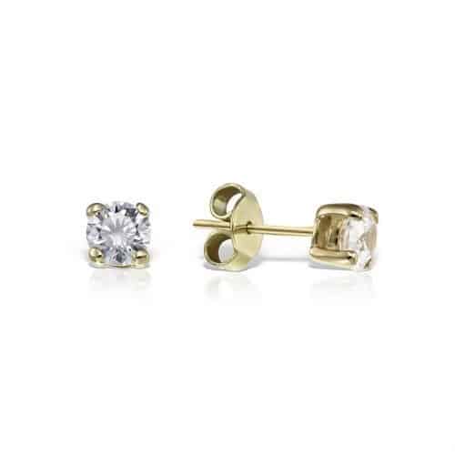 Cercei de damă din aur 14 kt cu zirconii diverse culori C 224S