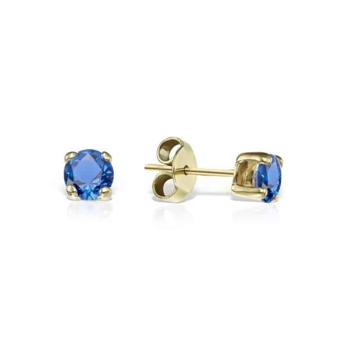 Cercei de damă din aur 14 kt cu zirconii diverse culori C 224S