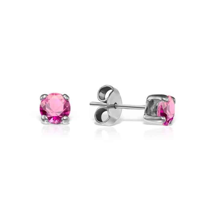 Cercei de damă din aur 14 kt cu zirconii diverse culori C 224S